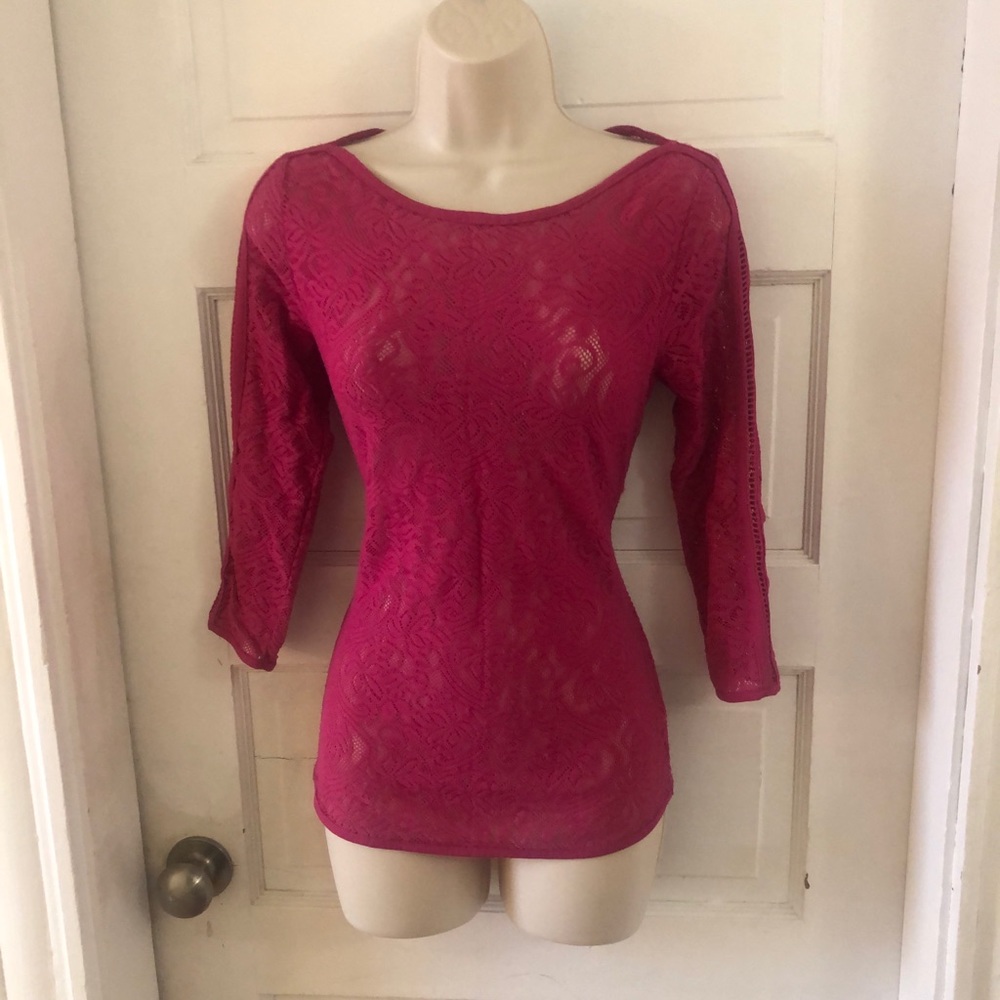 Sheer lace sweater